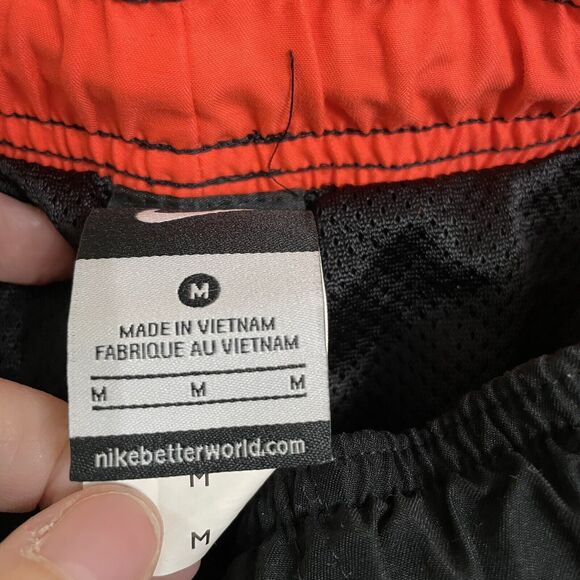 Nike Board Shorts Men’s Size M Lined Black/Neon Orange EUC Swim Trunks - Picture 3 of 7